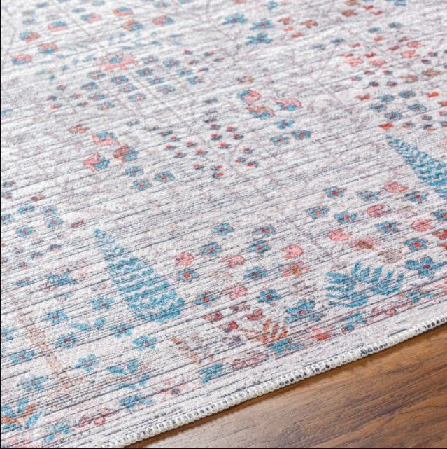 Surya Nolita Aqua/Burgundy/Taupe 4'x6' Area Rug-2