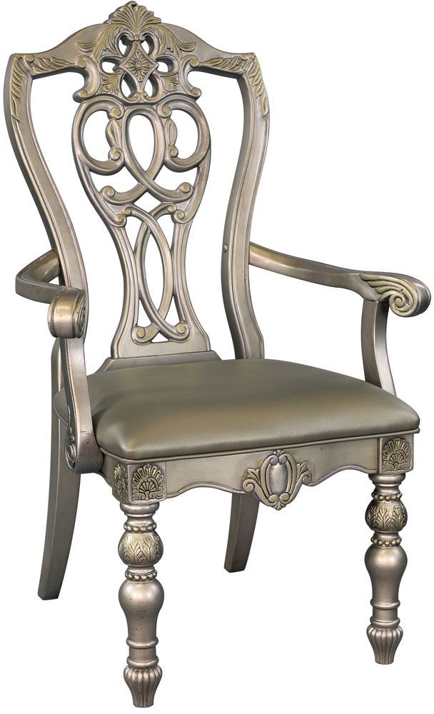 Homelegance® Catalonia Platinum Gold Arm Chair-0