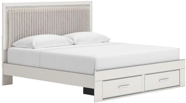 Signature Design by Ashley® Birmonton White Queen Upholstered Storage Panel Bed-0