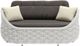 Zuo® Modern Coral Reef Gray/White Aluminum Outdoor Loveseat -1