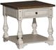 Liberty Furniture Morgan Creek 3-Piece Antique White/Wirebrushed Tobacco Occasional Table Set-3