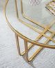 Signature Design by Ashley® Milloton 3-Piece Glass Top Occasional Table Set with Gold Base-2