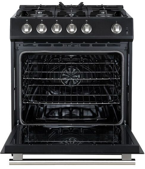 FORNO® Leonardo Espresso 30" Black Pro Style Gas Range-4