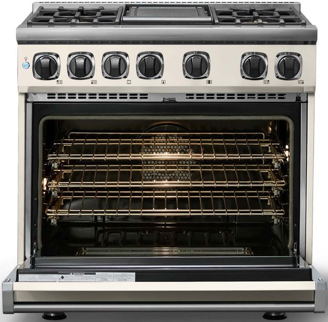 Viking® 7 Series 36" Pure White Pro Style Dual Fuel Range with Griddle-1