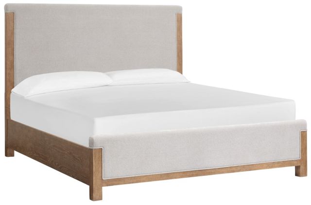 Magnussen Home® Westbourne Dark Umber/Milo Ivory King Upholstered Panel Bed-0
