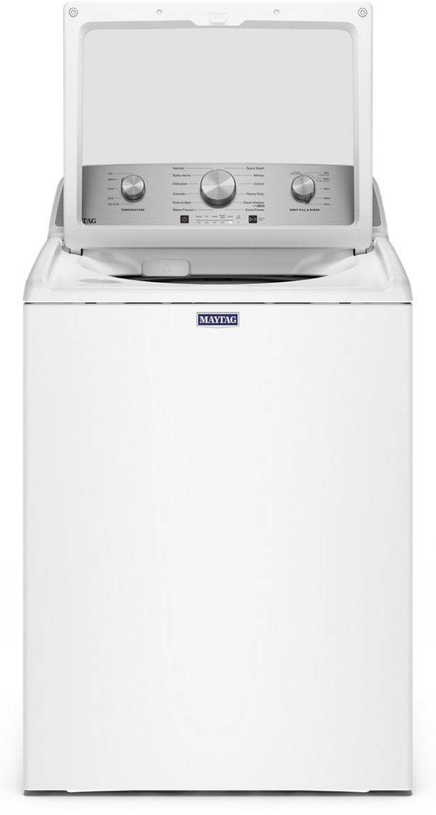 Maytag® 5.4 Cu. Ft. White Agitator Top Load Washer -1