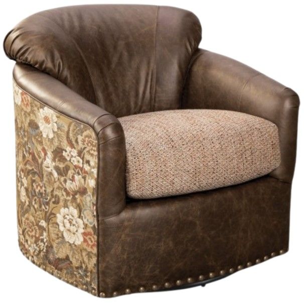 Craftmaster® Customizable Custom Blends 30" Swivel Chair-3