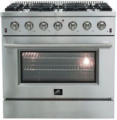 FORNO® Alta Qualita 36" Stainless Steel Pro Style Dual Fuel Range