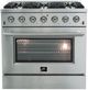 FORNO® Galiano 36" Stainless Steel Pro Style Dual Fuel Range-0