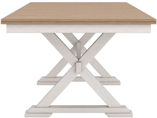Signature Design by Ashley® Purlaney Natural Dining Table with Antique White Base-4