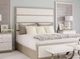 Bernhardt Axiom Linear Gray/White King Upholstered Panel Bed-1