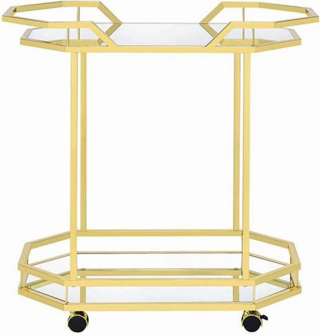 Coaster® Traditional Brass Serving Cart-0