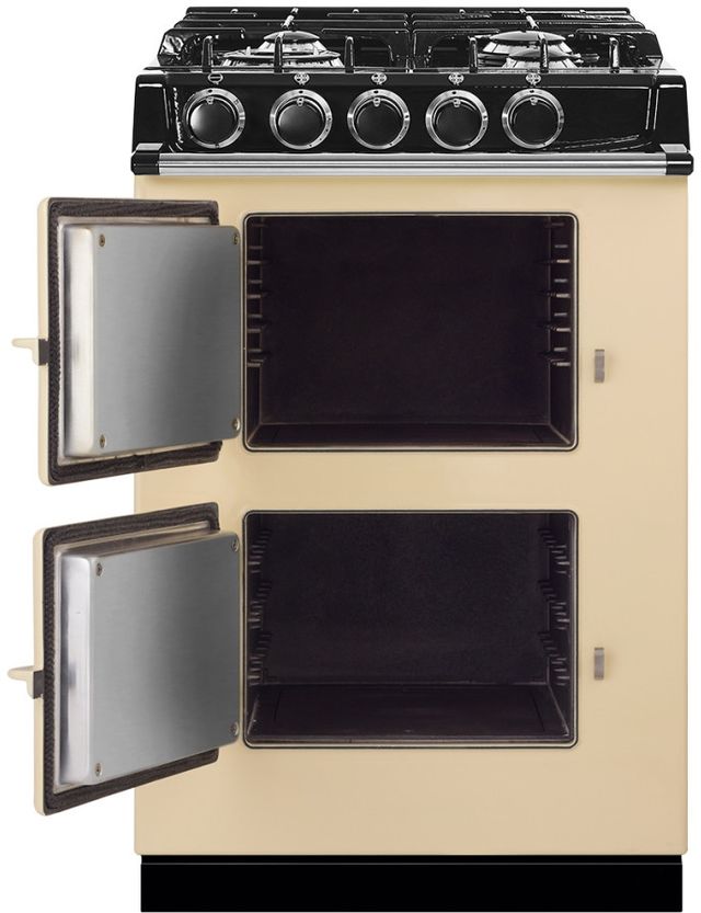 AGA™ 24" Cream Pro Style Dual Fuel Range-1
