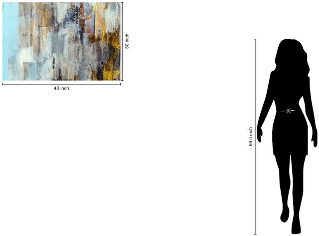 Classy Living Blue Mist Urban Abstract Wall Art-2