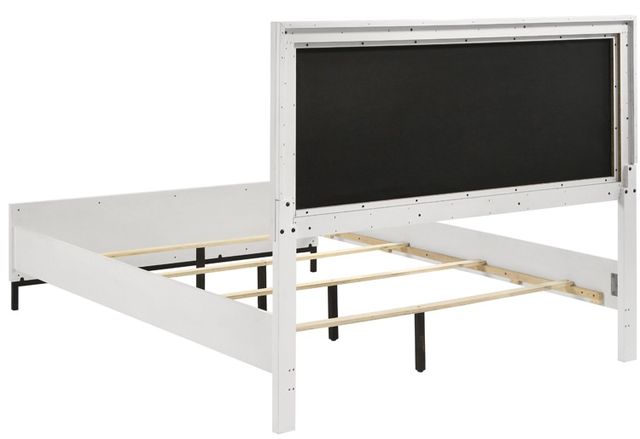 Coaster® Sonora White Queen Upholstered Panel Bed-2