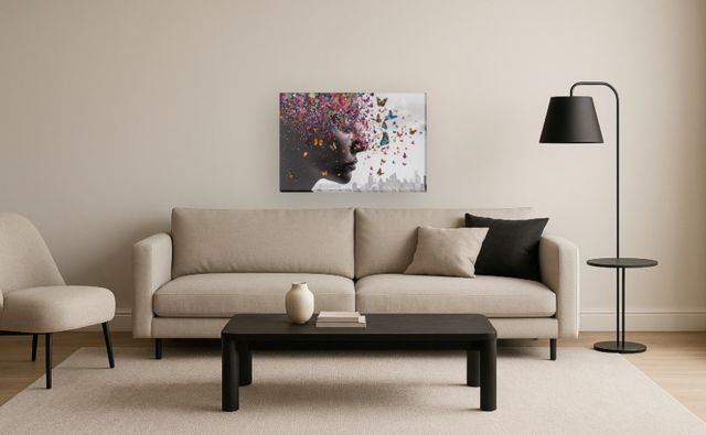 Classy Living Vibrant Butterfly Reverie Portrait Wall Art-1