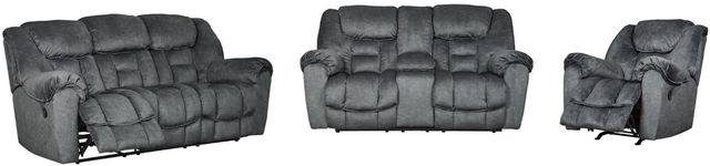 Signature Design by Ashley® Capehorn 3-Piece Granite Living Room Set with Reclining Sofa-0