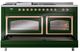 Ilve® Nostalgie II Noblesse 60'' Emerald Green Pro Style Dual Fuel Range with Copper Trim-3
