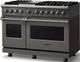 Viking® 5 Series 48" Damascus Gray Pro Style Dual Fuel (LP) Range with Polished Chrome Trim-3