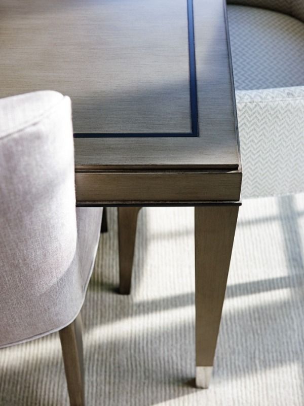 Lexington Home Ariana Chateau Charcoal Gray Dining Table with Platinum Legs-2