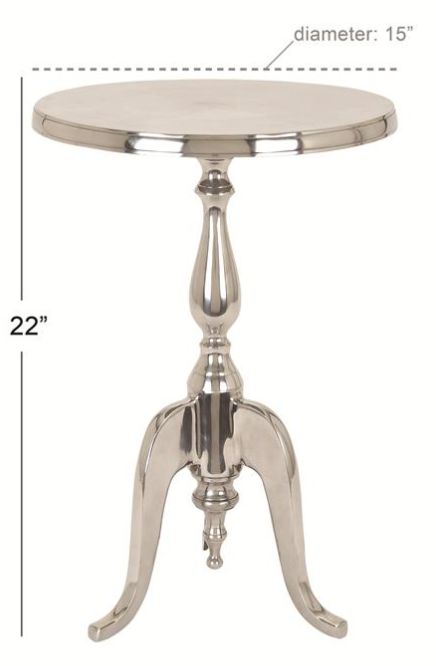 Deco Marche Silver Small Turned Accent Table-2