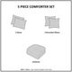 Olliix by 510 Design Marseille 5 Piece Gray Full/Queen Reversible Comforter Set-1