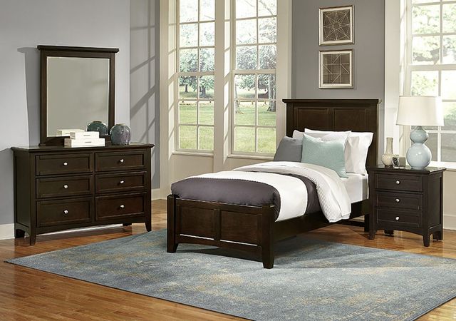 Vaughan-Bassett Bonanza Merlot Twin Mansion Bed-4