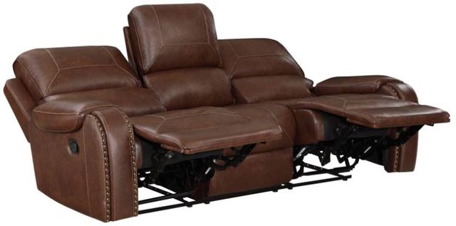 Homelegance® Newnan Brown Double Power Reclining Sofa-2