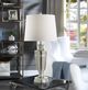 Stylecraft Polished Nickle/White Table Lamp -1