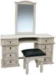 Million Dollar Rustic Frosted White Vanity with Jewelry Box-1
