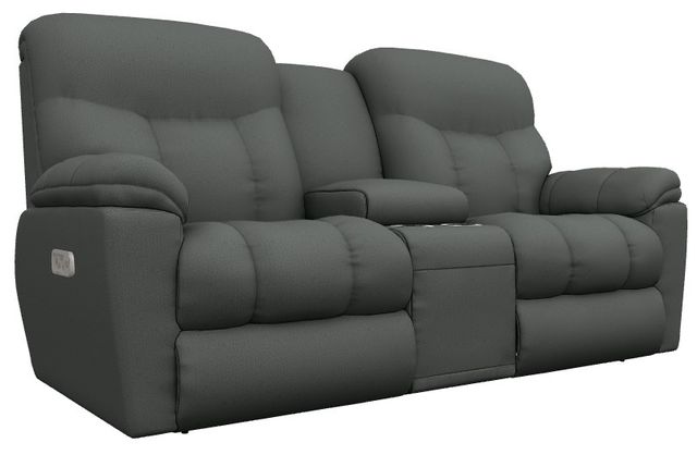 La-Z-Boy® Morrison Indigo Power Reclining Loveseat with Console, Headrest, and Lumbar-0