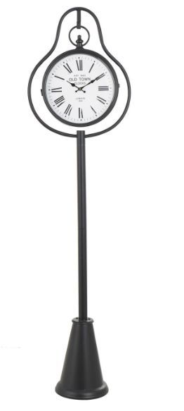 Deco Marche Black 81" Metal Clock-0