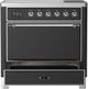 Ilve® Majestic III 36" Graphite Matte Pro Style Induction Range with Solid Door and Chrome Trim-2