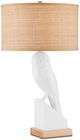 Currey & Company Snowy Owl Brown/White Table Lamp-0