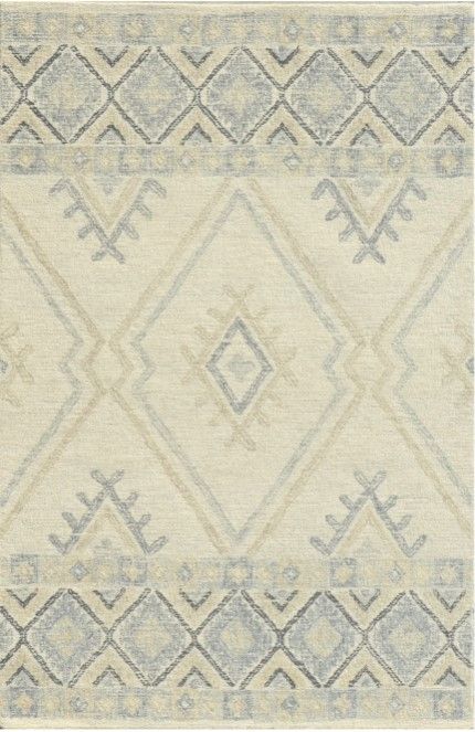 KAS Rugs Hudson Ivory Taupe Southwest 5'x7' Area Rug-0