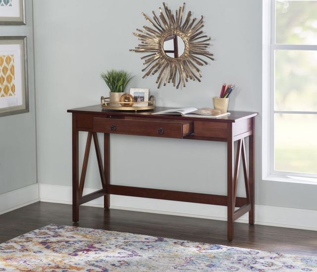 Linon Titian Antique Tobacco Writing Desk-1