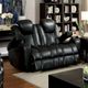 Furniture of America® Zaurak Dark Gray Power Reclining Loveseat with Headrest-0