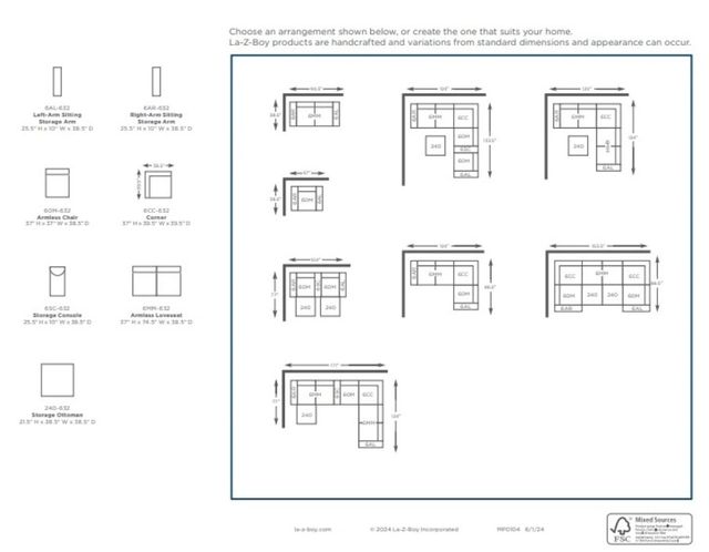 La-Z-Boy® Tahoe Fog Sectional with Custom Layout Options-1