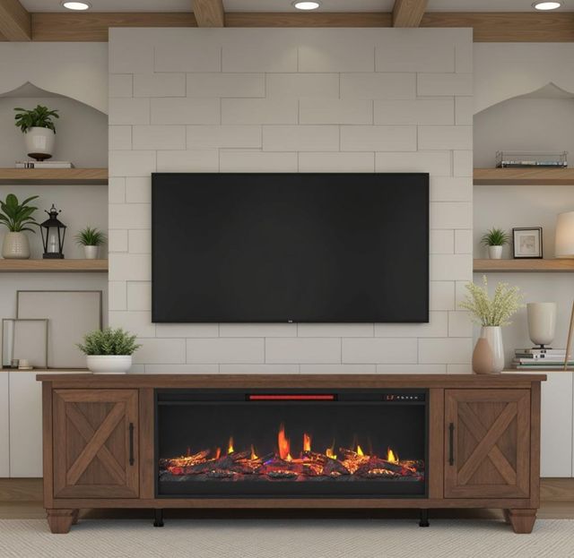 Legends Home Real Cozy Liberty Whiskey 78" Fireplace Console-1