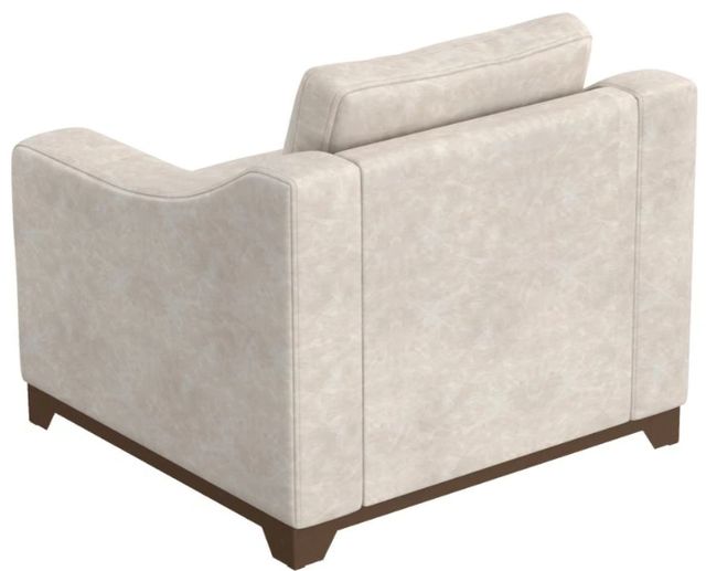 International Furniture Direct Natural Parota Ivory Upholstered Arm Chair-3