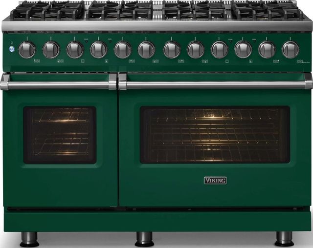 Viking® 5 Series 48" Ivy Pro Style Dual Fuel (LP) Range with Polished Chrome Trim-2