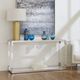 Modus Furniture Jasper Glass Top Console Table with Stainless Steel Base -1