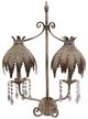 A & B Home Brown Two-Arm Wall Lamp-0