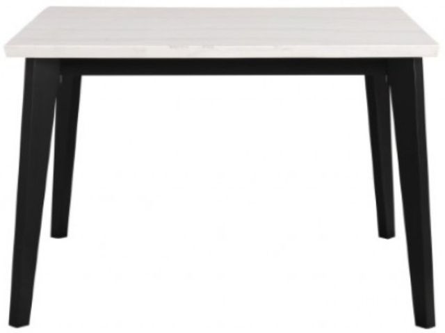 Furniture of America® Sabro White Square Counter Table with Black Base-4