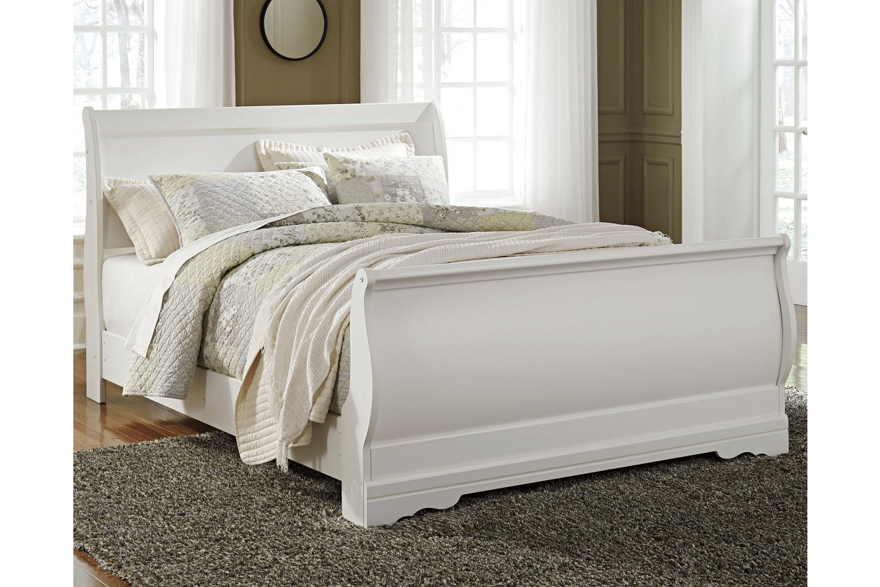 Anarasia Queen Sleigh Bed - White Anarasia Queen Sleigh Bed - White