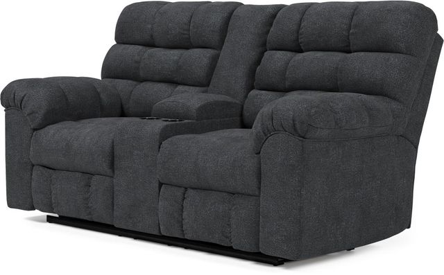 Signature Design by Ashley® Wilhurst Marine Reclining Loveseat with Console-4