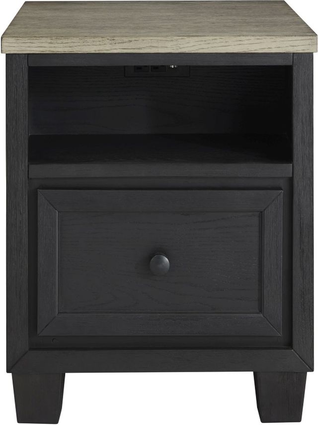 Signature Design by Ashley® Foyland Brown Lift-Top End Table with Black Base -2