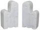 A & B Home White Marble Bookends-0