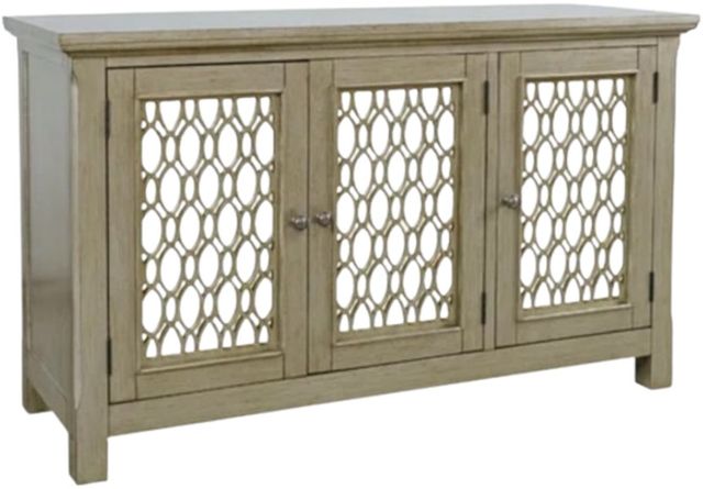 Jofran Inc. Isabella Champagne 54" Mirrored Accent Cabinet-0