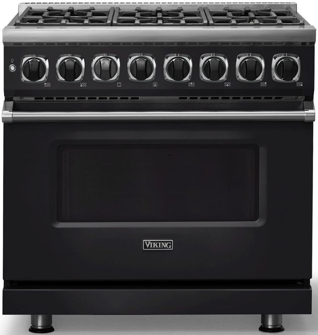 Viking® 7 Series 36" Onyx Pro Style Dual Fuel Range-0